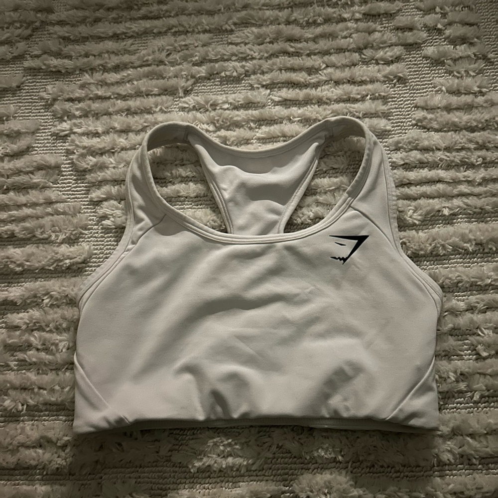 Gymshark white lightly lined sports bra